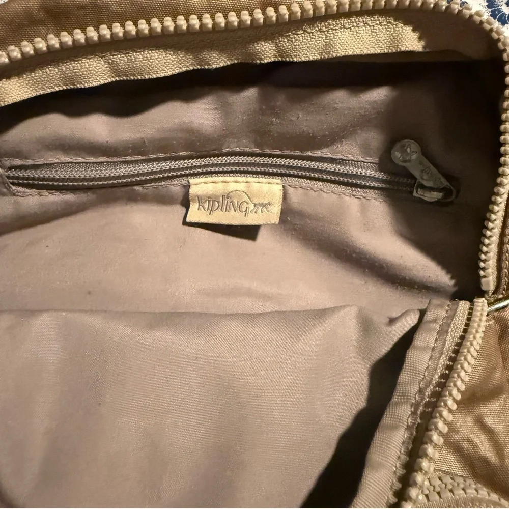 Kipling Lovebug Travel Small Backpack Bronze Gold Quartz Metallic